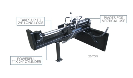 Blue Diamond Log Splitter 25 Ton Traditional Skid Steer Attachments