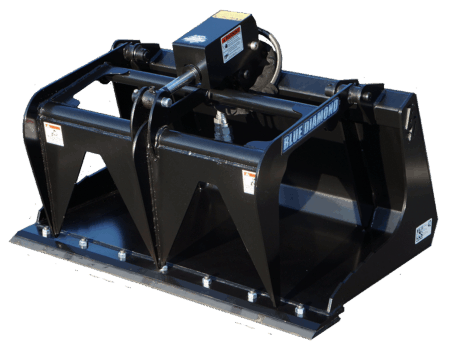 Blue Diamond Mini Skid Steer Attachments Grapple Bucket Mini Series