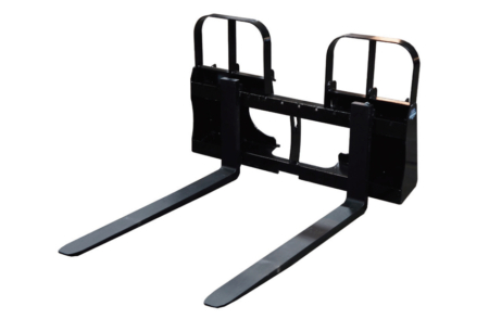 Blue Diamond Skid Steer Attachments Pallet Fork 5000 Capacity Walkthough