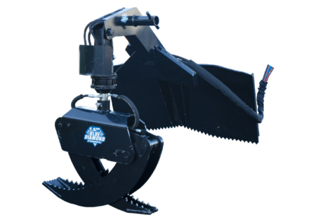 Blue Diamond Skid Steer Attachments Rotating Log Grapple